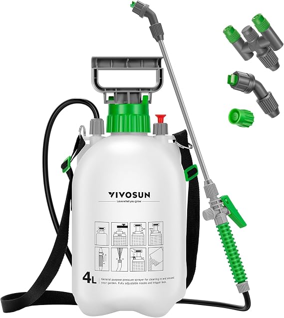 VIVOSUN 1 Gal/4L Pump Sprayer, Garden Water Sprayer
