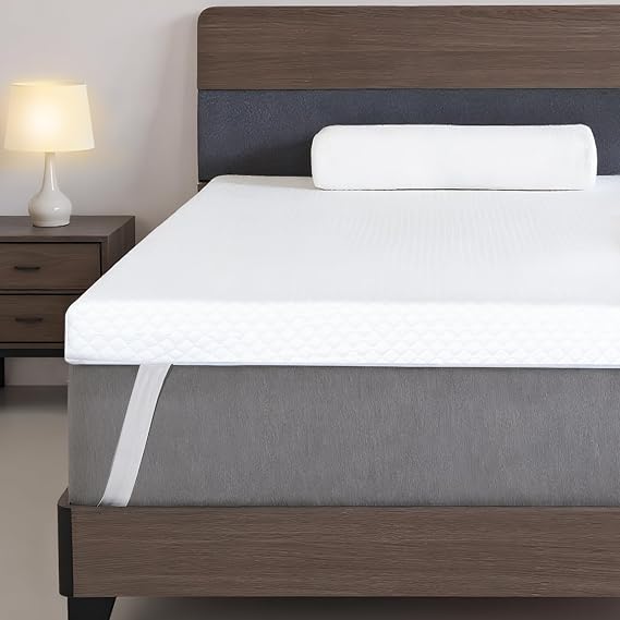 Fvkind King 3 Inch Gel Memory Foam Mattress Topper, Cooling Mattress Topper for Back Pain Relief with Supportive Comfortable Foam and Removable Washable Cover, High Density Pad for Bedroom and Dorm
