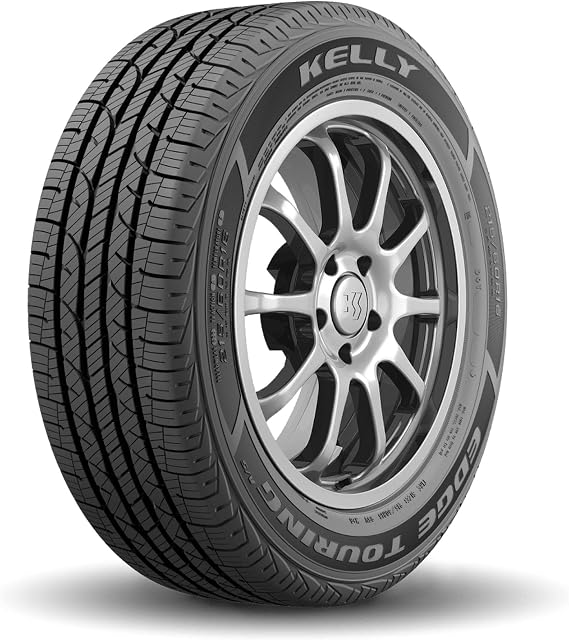 Kelly Edge Touring A/S All-Season 225/55R18 SL 98 V Tire | Passenger Touring All Season Traction 98V Rated Standard Load Radial Construction Vertical Serrated Band Tire