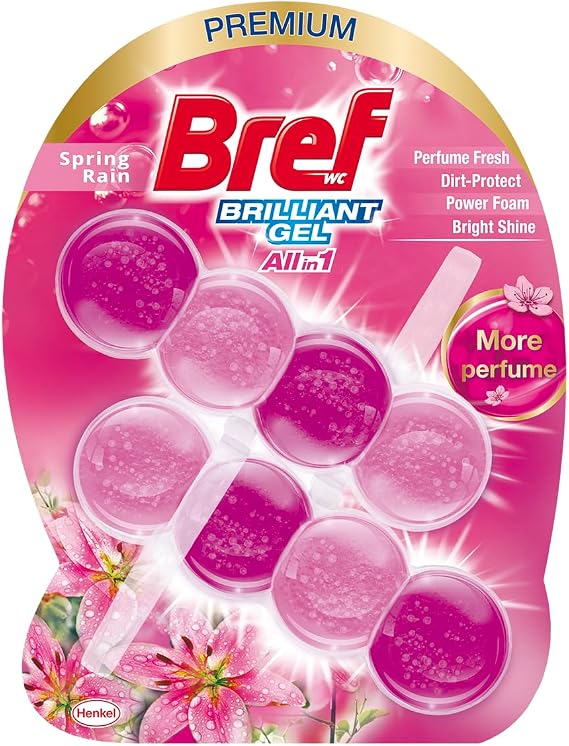 Bref WC Brilliant Tuvalet Temizleme Jel Çiçek Kokulu 2'li 2 x 42 g, Jel Çiçek 2
