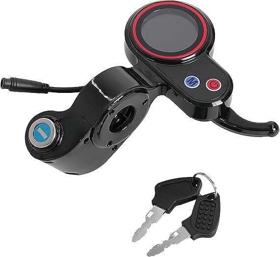 Electric Scooter LCD Display Dashboard for H5 | 6-Pin Speed Controller, Electric Thumb Throttle, With Lock, Daily Urban Commute, Replacement Parts