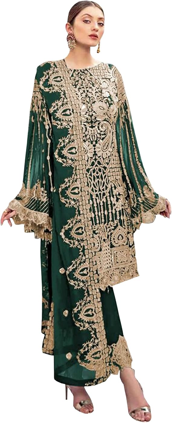 South Asian Wear Indian Designer Salwar Kameez Suits Pakistani Style Salwar Pant Dresses
