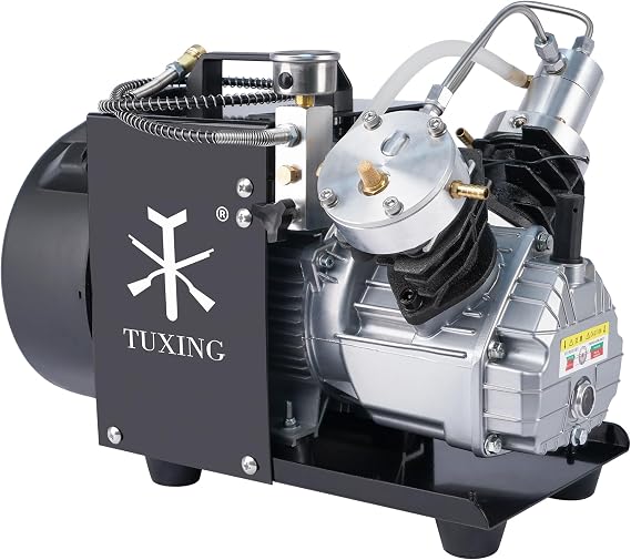 TUXING 4500PSI/30Mpa PCP Compressor Mini Double Cylinder for Scuba Tank