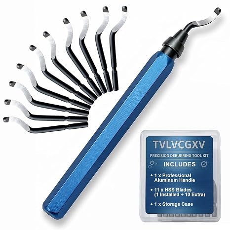 11-Blade HSS Deburring Tool for Metal, PVC and 3D Printed Parts