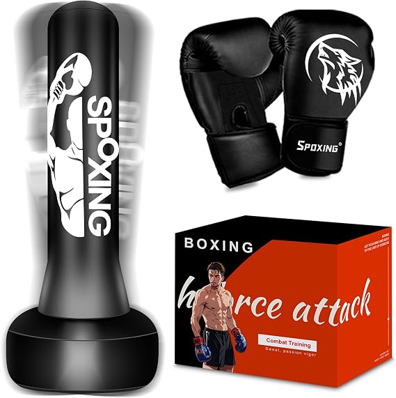 Freestanding Punching Bag, 70'' Boxing Bag with Stand for Adults Teens