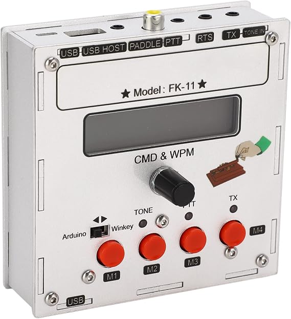 K3NG Keyer Open Source CW Morse Code Aluminum Alloy K3NG Keyer for LCD Display Keyboard