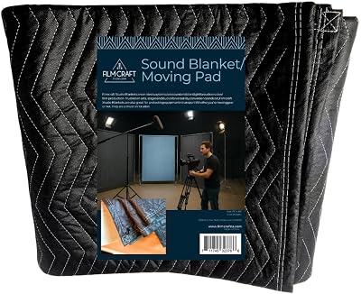 Filmcraft Studio Sound Blanket with Grommets 72 by 80 inch Heavy Duty Polyester Single Blanket