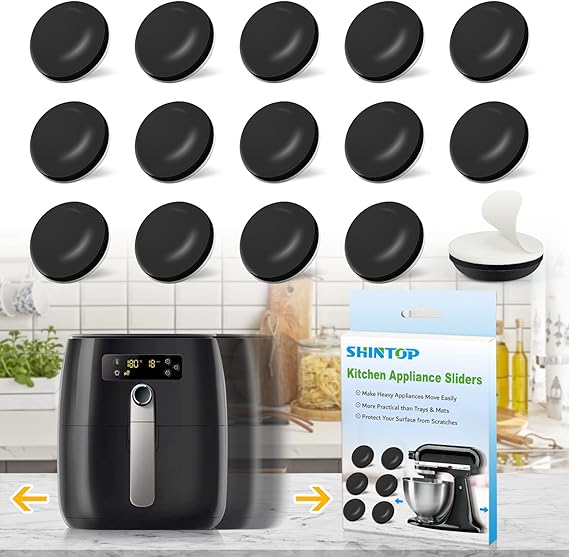 Shintop 16Pcs Adhesive Appliance Sliders for Kitchen Appliances