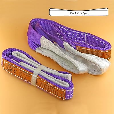 Lifting Sling 1 x3 - 2200 lbs Capacity - Lifting Nylon Sling 1T-3M - Fiber Sling for Lifting, Anchoring, Towing, Heavy Duty for 6:1 Safety Factor Industrial Use