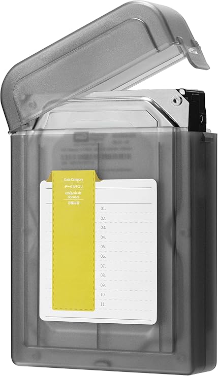 Hard Drive Storage Case, SETMSPACE Portable Hard Drive Protective Box for 3.5 Inch External HDD/SSD Storage Case, Moisture-proof, Shockproof, Anti-static, Dustproof, PP Material