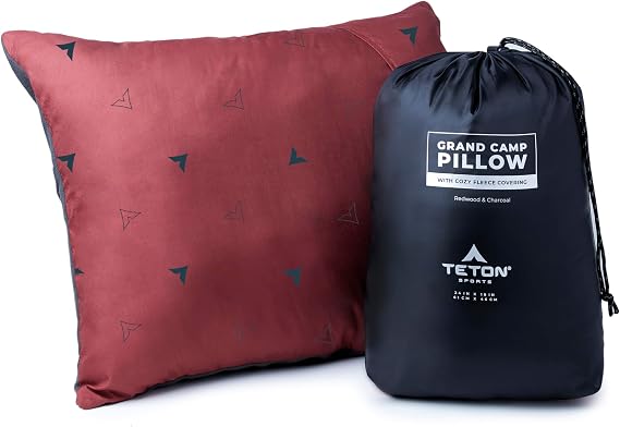 TETON Sports Camp Pillow; Great for Travel, Camping and Backpacking; Washable, Black