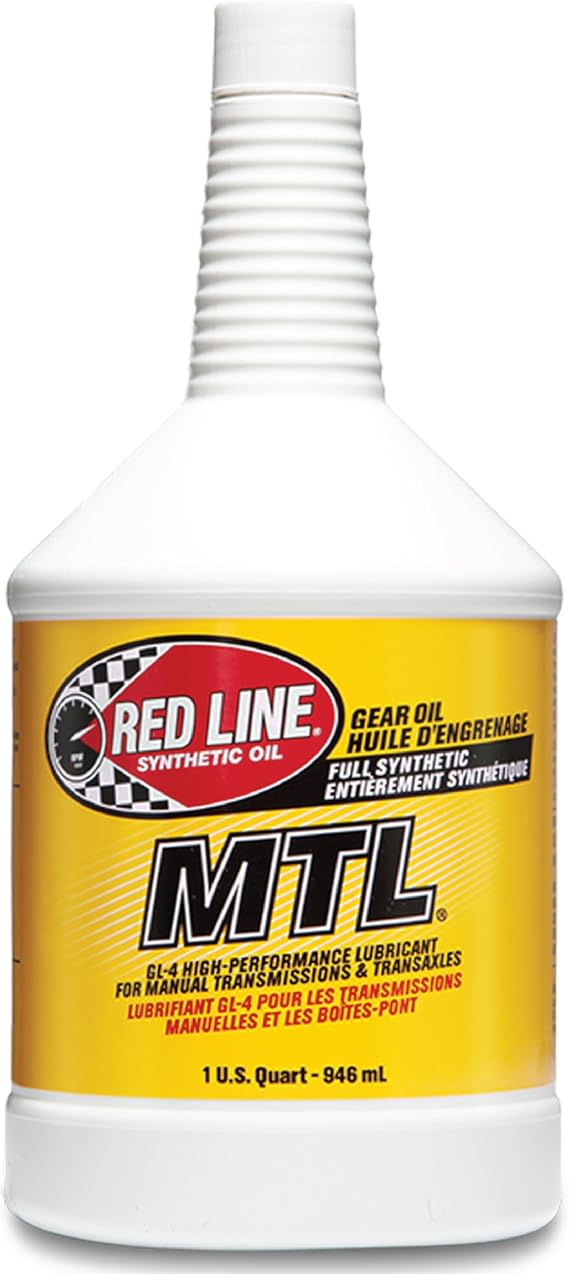 Red Line 50204 SAE 75W80 API GL-4 Manual Transmission and Transaxle Lubricant (MTL) Car Gear Oil - 1 Quart