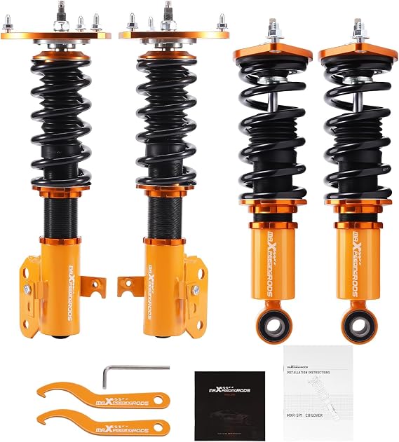 maXpeedingrods Coilovers for Subaru WRX Sedan 2015-2021, 24 Damper Adjustable Coilovers Suspension Kit, Height Adjustable Shock Absorber Struts, Lowering Kit, Gold