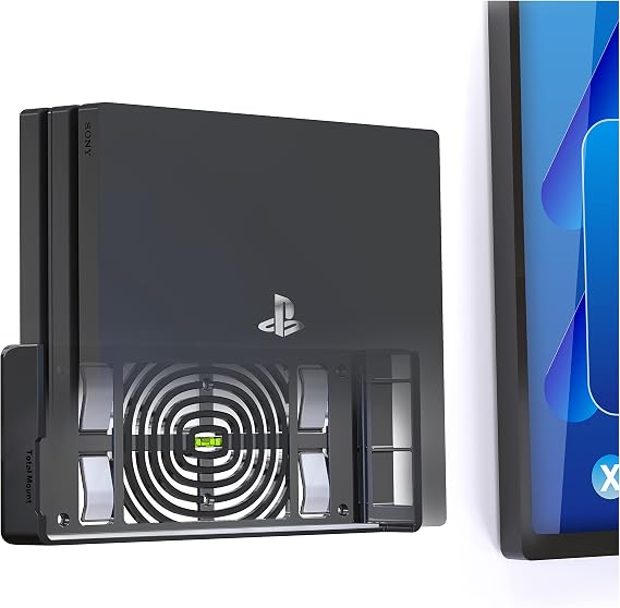 TotalMount for PS4 Pro Mounts PS4 Pro on Wall Near TV | Designed in the USA Premium Wall Mount (Not Compatible with PS4 Slim)