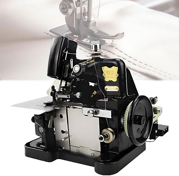 Heavy-Duty Three-Thread Overlock Sewing Machine,250w Overlock/Serger Machine,3000 Spm Adjustable Stitch Length (1.5-3.2mm) & Width,Stepless Speed Control,for Home and Professional Use(Black)