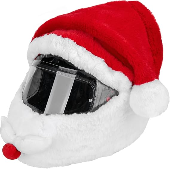 Christmas Santa Motorcycle Helmet Cover,Nativity Helmet Cover Santa Claus Xmas Hat Decoration Accessories for Men