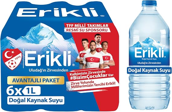 Erikli Doğal Kaynak Suyu Pet Şişe 6x1 L