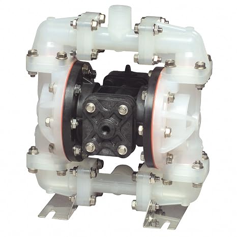 Sandpiper S07B1P2PPNS000. Air-Powered Double-Diaphragm PP Pump, PTFE; 23 GPM
