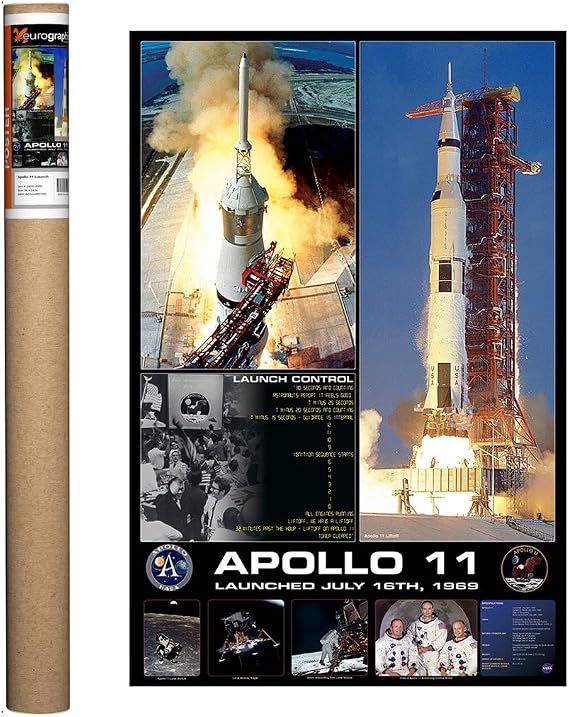 EuroGraphics Apollo II Launch Poster, 36 x 24 inch