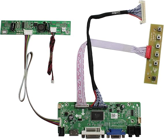 VSDISPLAY VGA DVI LCD Controller,Fit for 18.5" 1366x 768 Screen