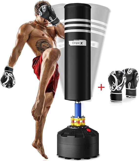 Dripex Free Standing Punching Bag for Adults, 69'' Boxing Bag with Stand