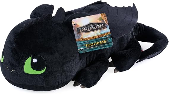 Dreamworks How to Train Your Dragon Toothless 18 Plush Toy for Ages 3+ | Film-Accurate Details Inspire Screen-Free Imaginative Role-Play; Soft Plush Provides Soothing Comfort and Sensory Learning