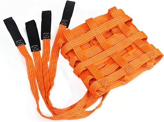 Lifting Hoisting Net - Tear Resistant Nylon Cargo Sling Net, Cargo Lifting Net - Polyester Cargo Hanging Net, Loading And Unloading Garden Lifting Net Straps Handling Straps(2 X 2M/Mesh 15cm/Load 2t)