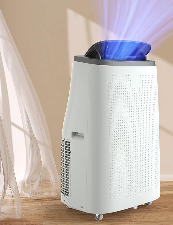Portable Air Conditioners,14000 BTU Cools Room Up to 700 Sq.Ft with Remote Control, 3-In-1 Free Standing Cooling AC Unit With Fan & Dehumidifier, Smart/Sleep Mode,3 Speed,Auto Swing,24H Timer