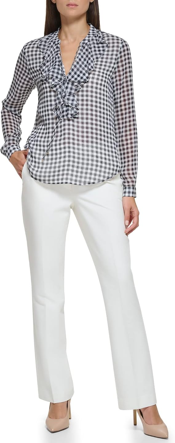 Tommy Hilfiger Womens Printed Long Sleeve Floral Top
