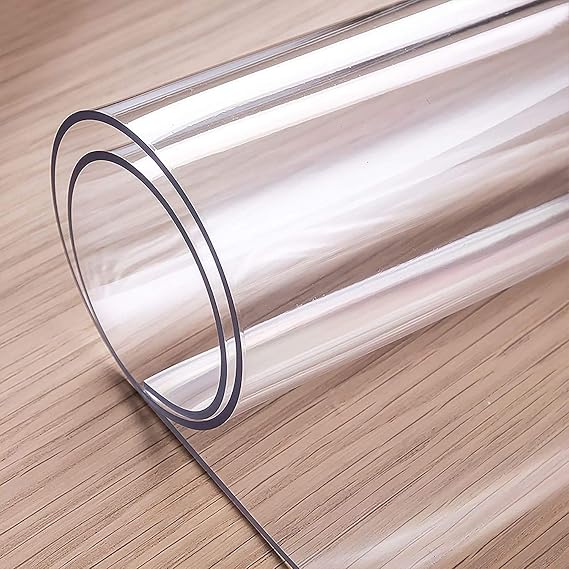 Aysan 1.6mm Transparent PVC Tablecloth Protector | Table Pad | Protective Mica | Acetate Cover | Floor Protection (Top: 70cm, Length: 50cm)