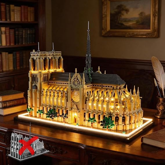 BRIKSMAX Light Kit Compatible with LEGO Architecture Notre Dame Cathedral