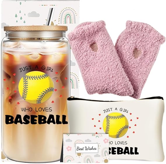 Funny Baseball Birthday Gifts Set for Women Girls Baseball Coach Player