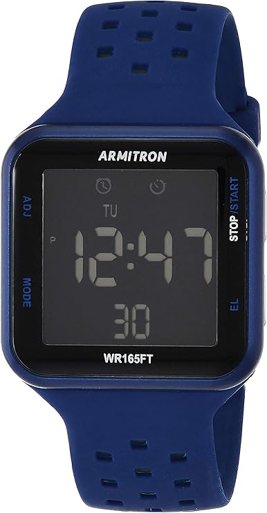 Armitron Sport Unisex Digital Chronograph Silicone Strap Watch, 40/8417