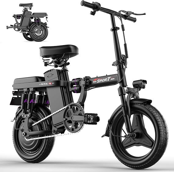 Electric Bike for Adults,14" Folding Adult E Bike with 650W Peak Motor,25 mph,30 Miles Range, 8-Point Suspension & Disc Brake,Commuter Electric Bicycle,UL2849 E Bike