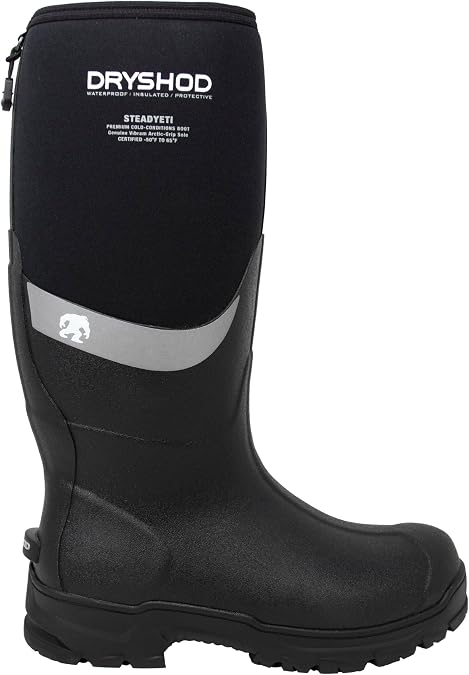 Dryshod STEADYETI Hi Winter Boots with Vibram Arctic Ice Grip Outsole | 100% Waterproof Top to Bottom, Insulated, Cold Weather Boot, Rubber, Unisex