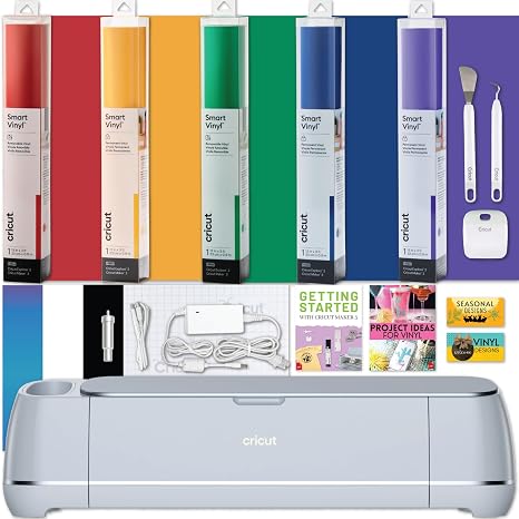 Cricut Maker 3 Cutting Machine Set with Rainbow Smart Vinyl Roll
