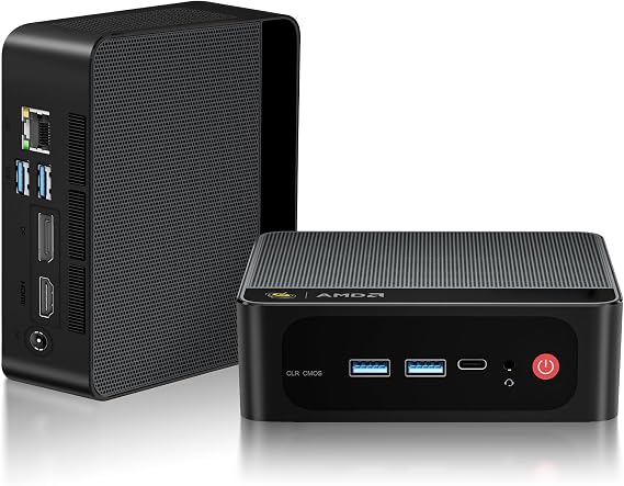 Beelink SER5 Mini PC, AMD Ryzen 5 5500U (6C/12T, up to 4.0GHz), Mini Computer with 16G DDR4 RAM 500GB M.2 2280 NVMe SSD, Micro PC Support 4K Triple Display/WiFi6/BT5.4/2.5G LAN