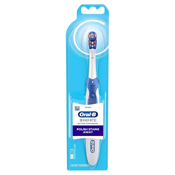 Oral-B 3D White Action Power Toothbrush, 1 Count (Colors May Vary), Multi-colored