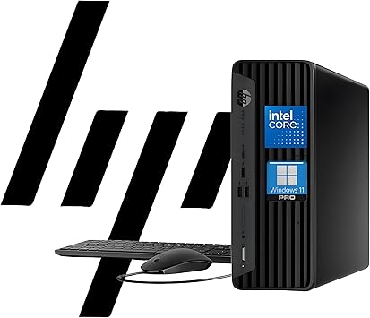 HP ProDesk 400 G9 Small Form Factor Business Desktop, Intel CPU, 16GB RAM, 512GB PCIe SSD, Dual 4K Display Support, USB-C, HDMI, RJ-45, Wi-Fi, Wired Keyboard & Mouse, Windows 11 Pro