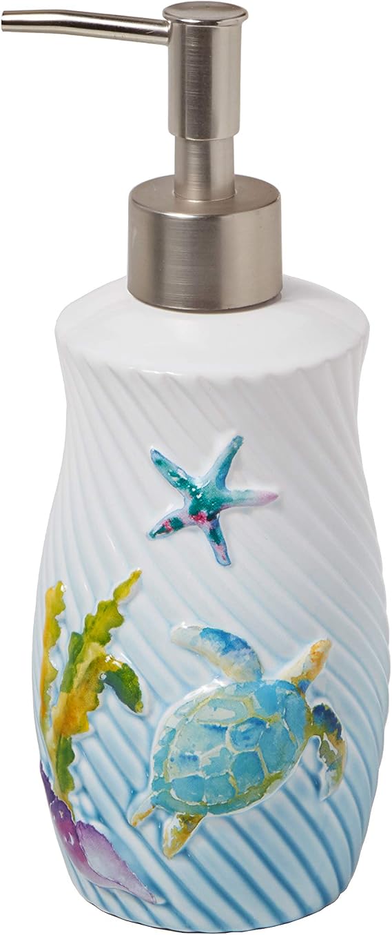 SKL Home by Saturday Knight Ltd. Watercolor Ocean Lotion/Soap Dispenser, Multicolored