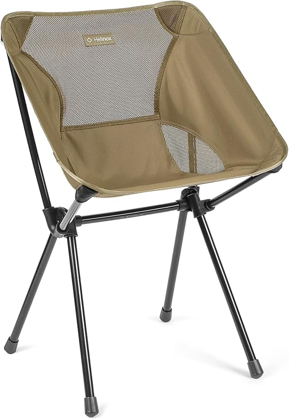Helinox Cafe Chair Collapsible Outdoor Dining Chair, Coyote Tan