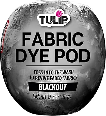 Tulip Fabric Dye Pod Blackout Black, Permanent Dye for Clothes and Fabric
