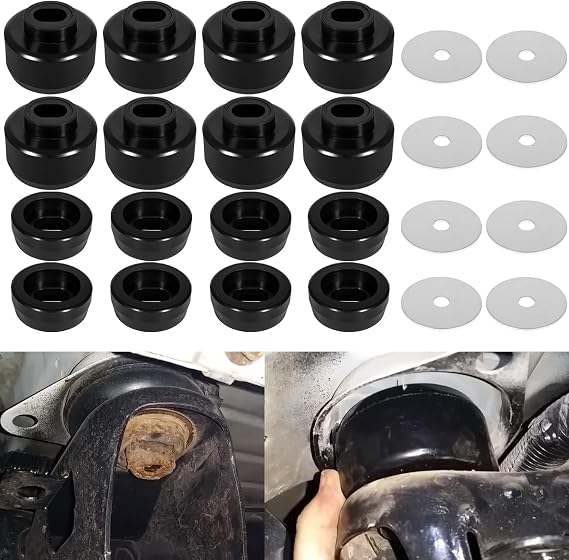 7-141 Body and Cab Mount Bushing Kit for 1999-2014 Chevy Silverado & Sierra 1500/2500 2WD/4WD Polyurethane Body Mount Bushings Kit