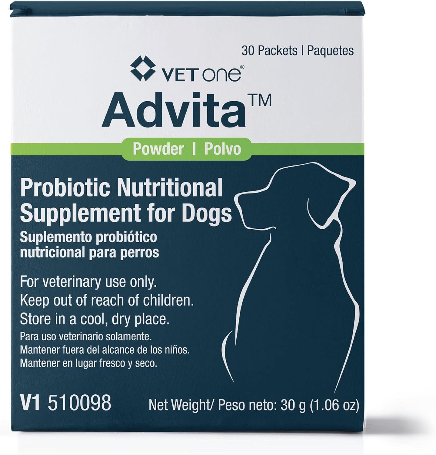 VetOne Advita Probiotic Nutritional Supplement for Dogs - 30 Packets
