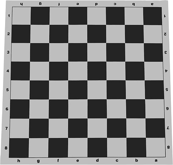 WE Games Portable Chess Board, Vinyl Travel Chess Mat with Algebraic Notation, 20 in x 20 in