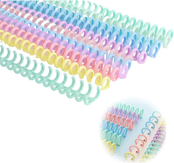 20 Pcs Plastic Spiral Binding Coils Plastic Binding Combs 30 Ring Diameter