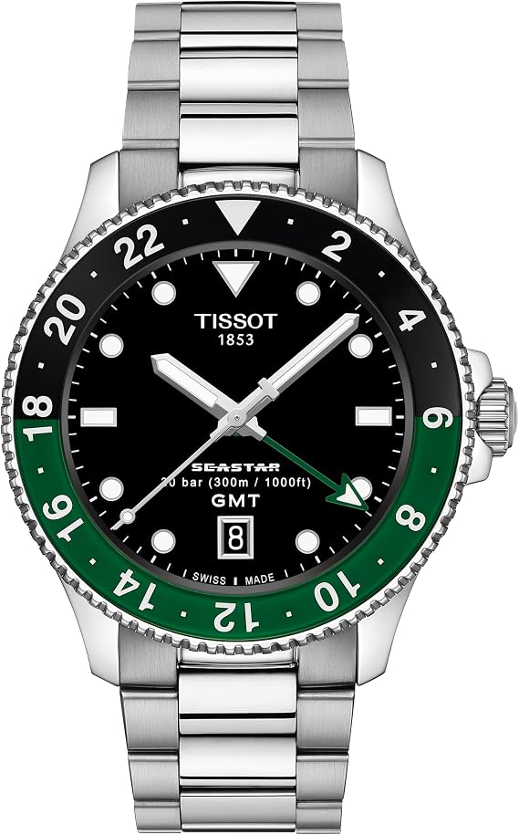 TISSOT T1208521105100 Tissot Sea Star 1000 1.6 inches 40 mm Men's Bracelet, Black Dial