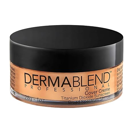 Dermablend Cover Creme Full Coverage Foundation Makeup, Hydrating Cream Concealer for Dark Circles and Blemishes, Maximum Coverage with Mineral Sunscreen SPF 30, 1 OZ