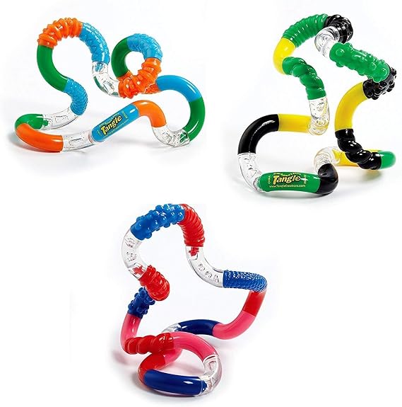Tangle Creation Tangle Textured Set of 3! Tangle Jr Textured Sensory Fidget Toy (Color May Very)
