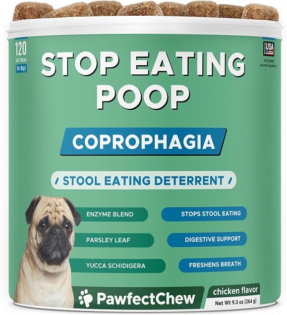 PAWFECTCHEW No Poop Eating for Dogs Stop and Prevent Coprophagia
